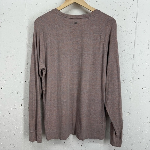 01.ALGO Men's Size Large Heather Mauve Long Sleeve Crew Neck T-Shirt - Picture 6 of 12